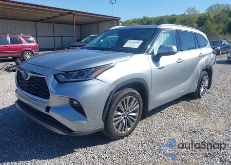 2021 Toyota Highlander Hybrid Platinum из США, поврежденный, VIN 5TDEBRCH6MS069915